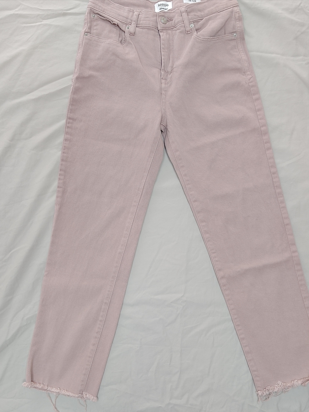 Kensie Cropped Slim Jeans in Dusty Pink Size 6 (28x26)